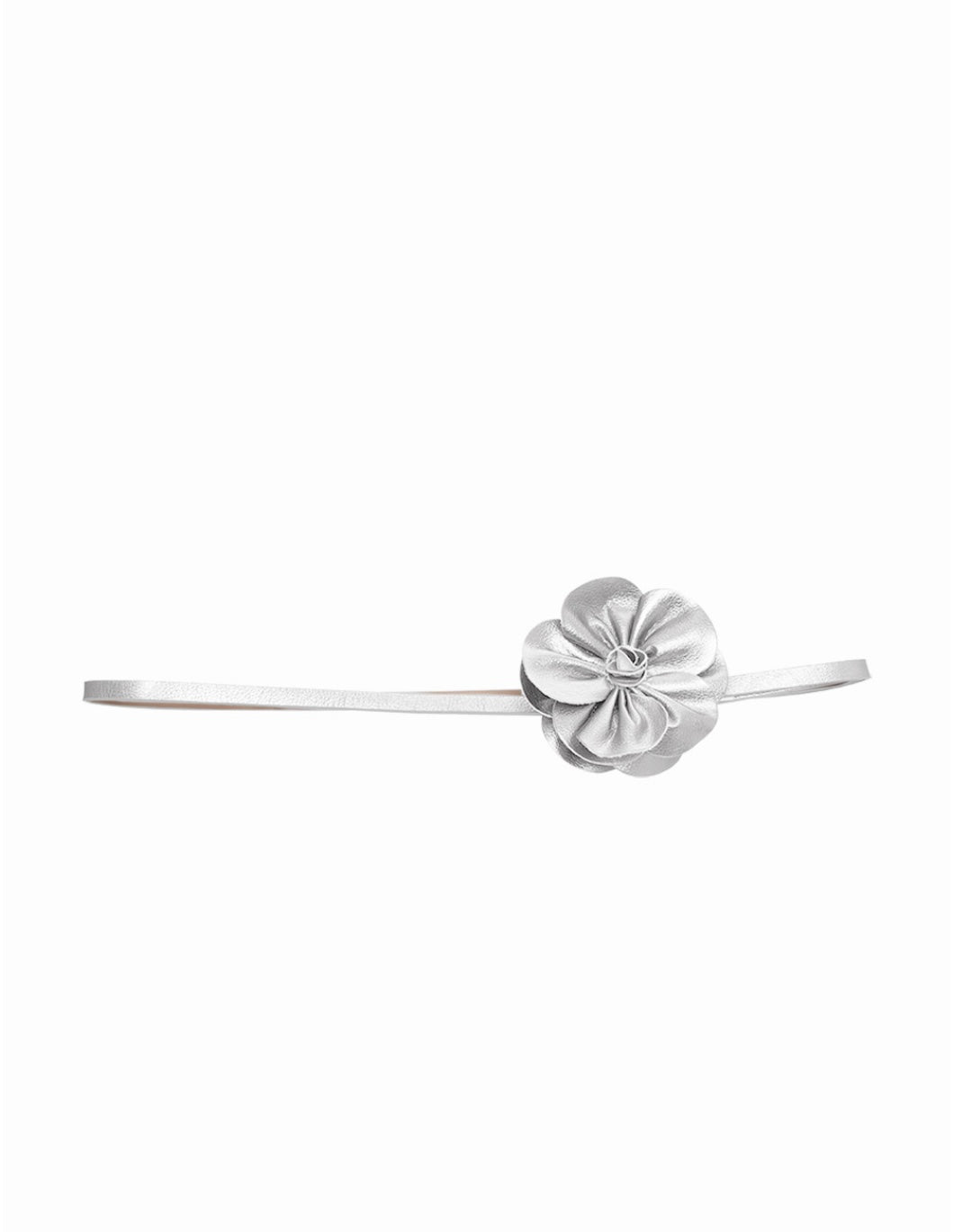 Cinto Flor Beatrice (Couro Prata). Em até 4 x R$ 34,97. Sem Juros.