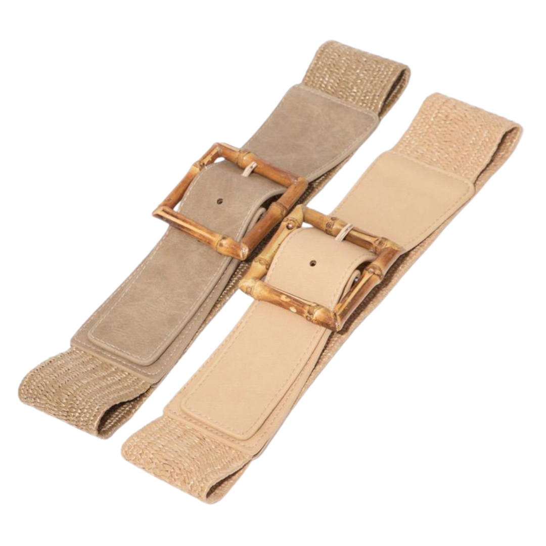 Cinto Elástico Vick (Inspiração Palha com Fivela Bambu). Em até 4 x R$ 32,25. Sem Juros.