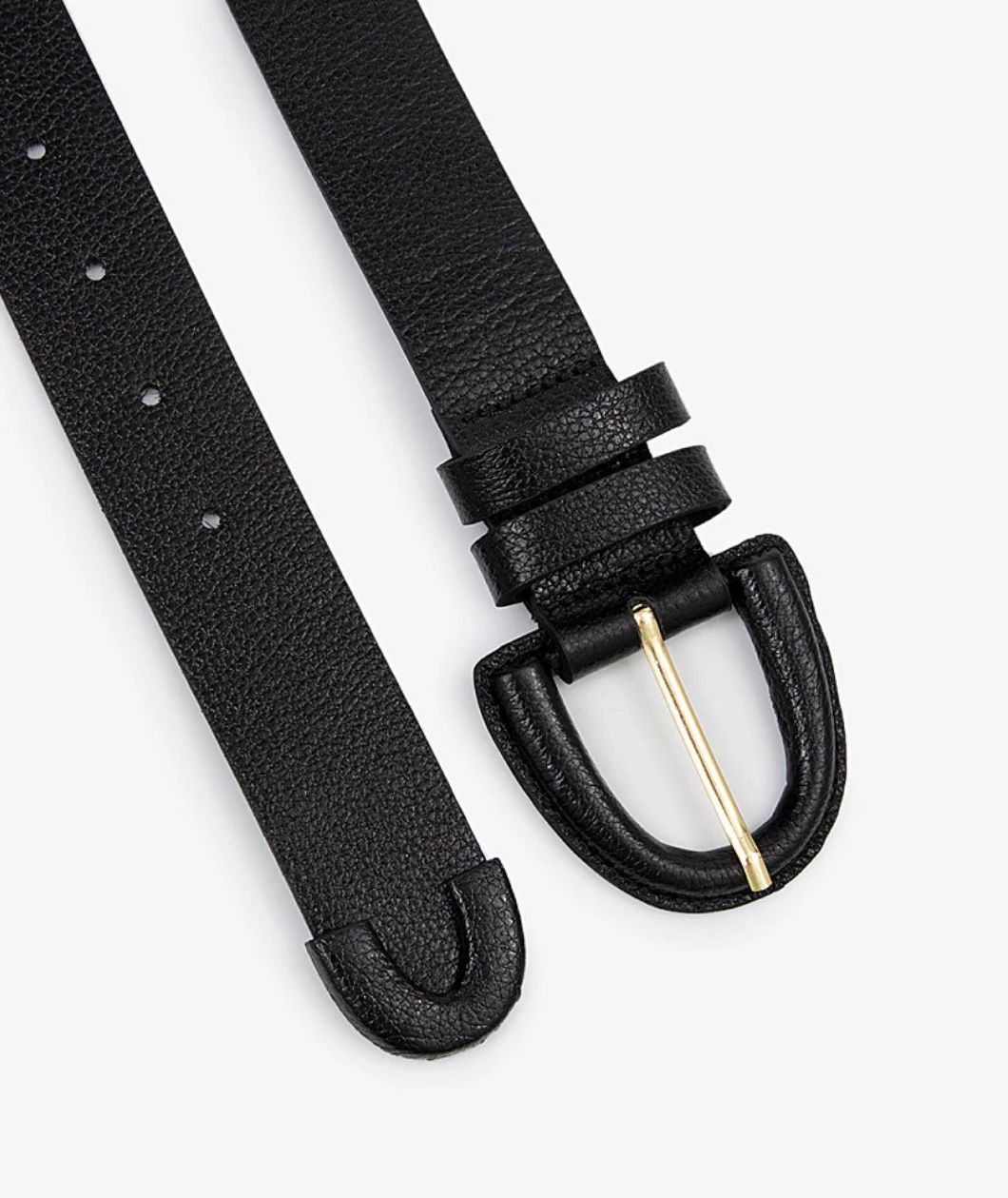 Cinto Margot (Couro Preto com Fivela Encapada). Em até 4x