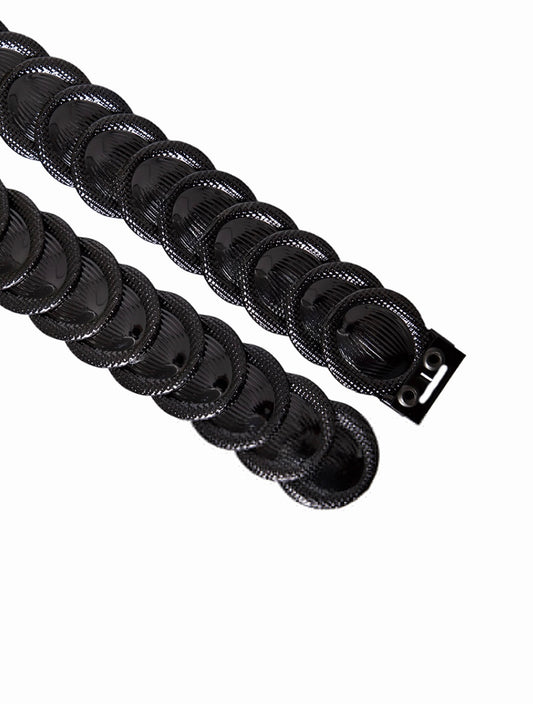 Cinto Elástico Aline (Ônix com Moedas). Em até 4 x R$ 37,25.