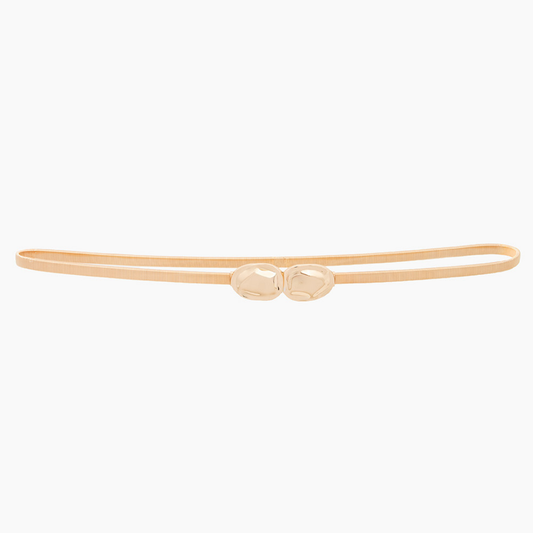 Cinto Mola Mônica (Dourado com fivela orgânica).
