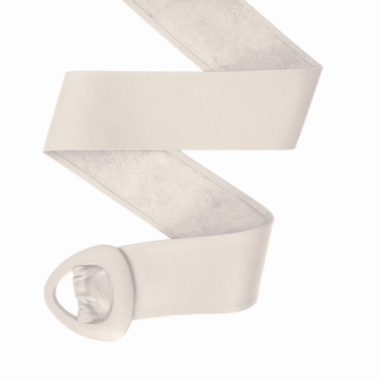 Cinto Faixa Ina (Couro Off White 1 Volta). Em até 4 x R$ 34,75. Sem Juros.