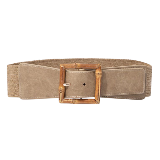 Cinto Elástico Vick (Inspiração Palha com Fivela Bambu). Em até 4 x R$  32,25. Sem Juros.