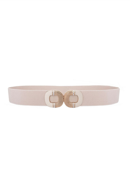 Cinto Elástico Cris ( Off-White e Fivela Dourada). Em até 4 x R$ 34,75. Sem Juros.